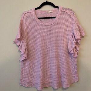 Pink Waffle Top
